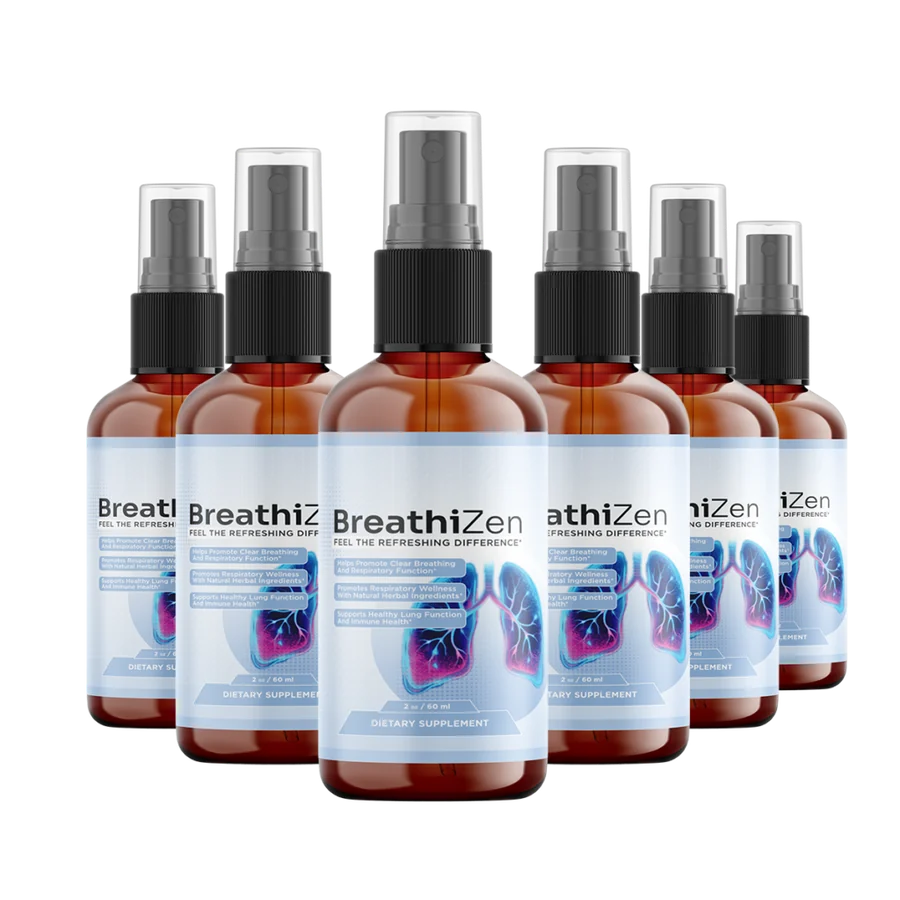 BreathiZen 6-bottle respiratory spray kit